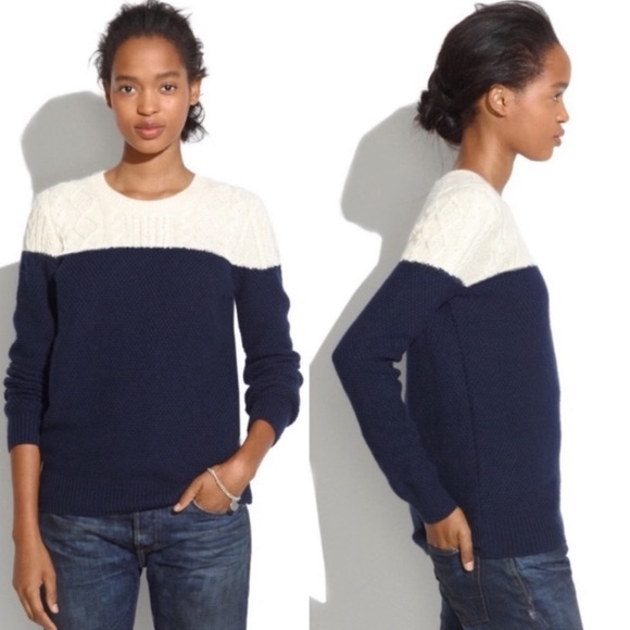 Madewell Sweaters - Madewell Colorblock Mixed Knit Sweater S